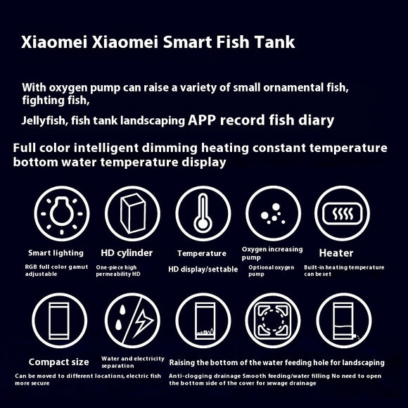 Acuario Cilíndrico Pequeño con Bluetooth Douyu