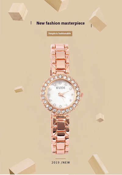 Reloj Pulsera de Cuarzo con Diamantes para Mujer - Image 11