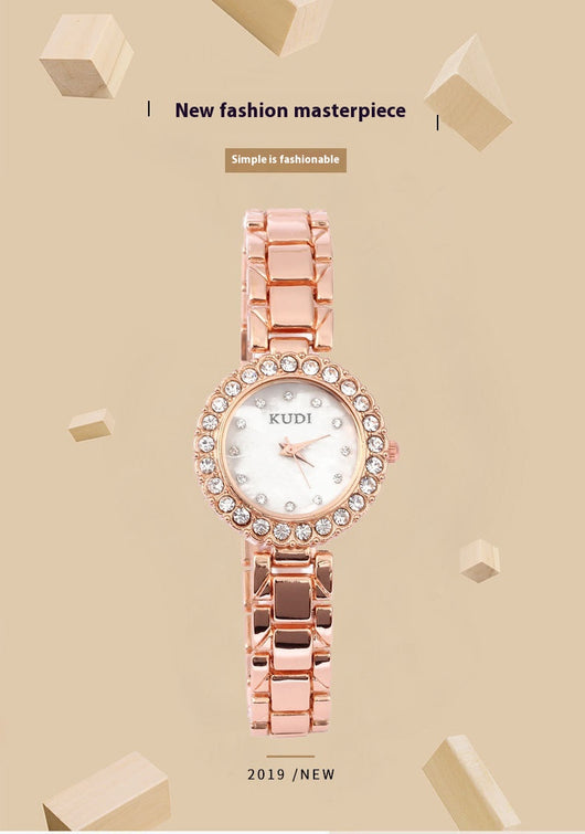 Reloj Pulsera de Cuarzo con Diamantes para Mujer - Image 11