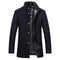 Men's Casual Solid Color Wool Coat