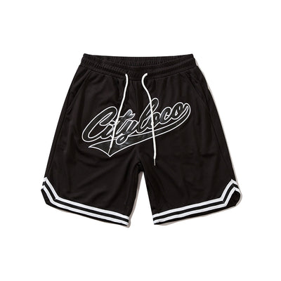 Shorts Casuales con Bordado de Letras