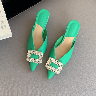 Sandalias con Hebilla de Strass Cuadrada - Diseño Elegante para Mujer - Image 13
