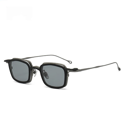 Gafas de Sol Clip Magnético Titanio Puro - Estilo Retro Artístico para Miopía - Image 3