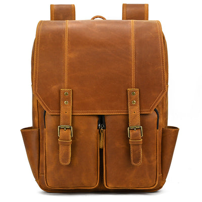 Mochila Ejecutiva de Cuero Genuino Retro - Capacidad Grande para Laptop 15 pulgadas - Image 12