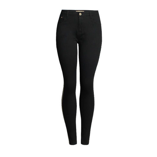 Jeans Cintura Alta con Costuras Decorativas y Dobladillo Ajustado - Image 9
