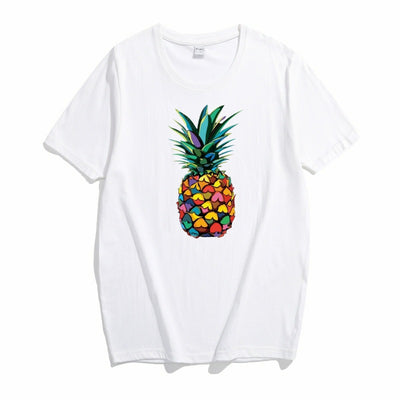 Camiseta Casual Piña Unisex de Cuello Redondo y Manga Corta - Image 11