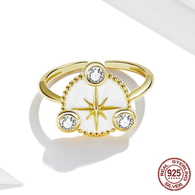 Anillo Estrella de Ocho Puntas Chapado en Oro Real - Diseño Personalidad - Image 5