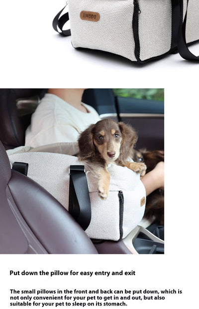 Nido para Mascota en Auto con Bolsa Pañalera Dual - Image 4