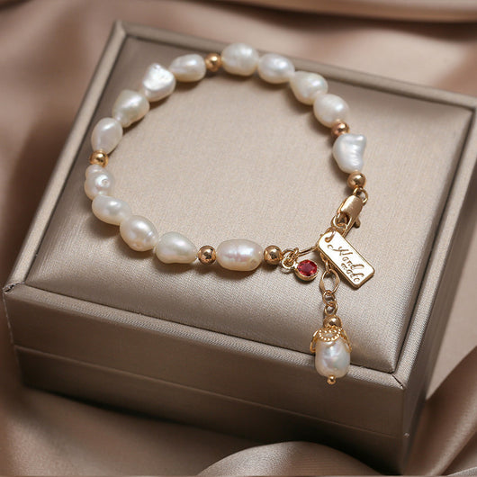 Pulsera de Perla Zircón Natural - Joyería de Lujo Moda Inspo - Image 7
