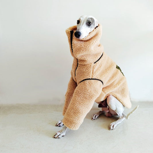 Abrigo Reversible de Lana Polar Gruesa para Galgos y Whippets