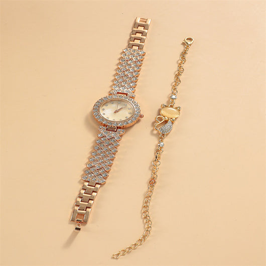 Reloj de Pulsera de Diamantes Redondos Lujo - Image 7