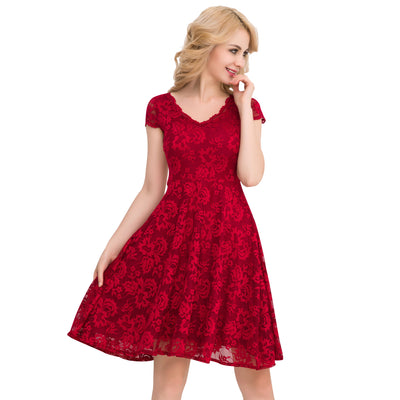 Vestido Ajustado con Encaje y Cintura Marcada para Mujer - Image 9