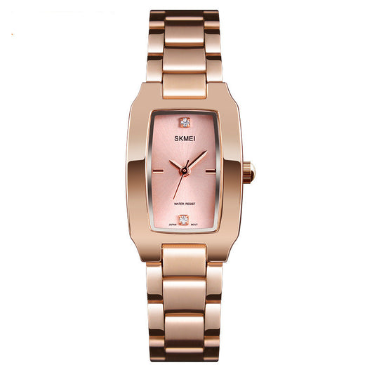 Reloj Elegante para Mujer con Diamantes y Correa de Acero Dorado - Image 4