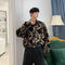 Camisa Manga Larga Dorada 3D para Hombre - Diseño Moderno y Elegante