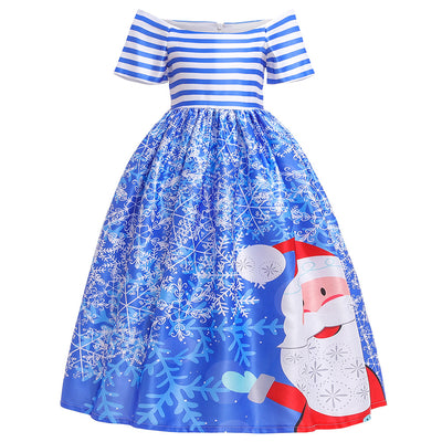 Vestido Largo Estampado Navideño - Image 4