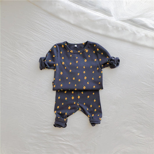 Conjunto Infantil con Estampado de Limón: Blusa y Pantalón Talle Alto - Image 11
