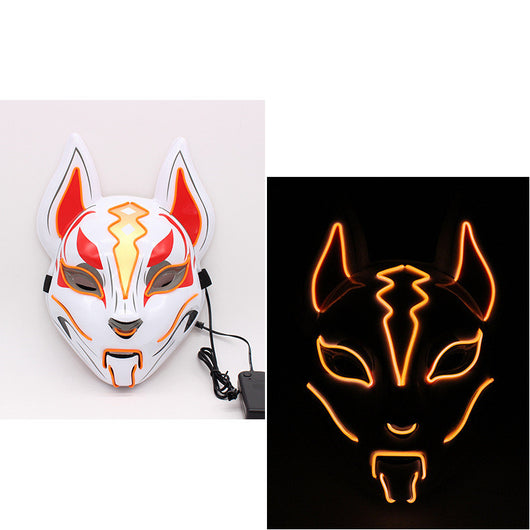 Máscara Facial Luminosa de Gato para Mujer - Cosplay Demon Slayer con Luz Fría - Image 11