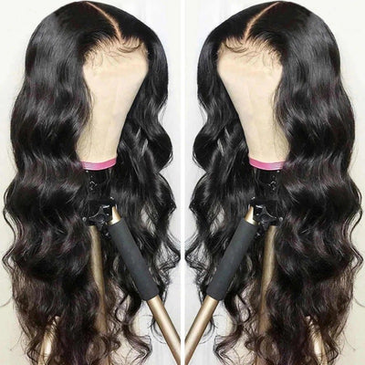 Peluca Larga Ondulada Negra con Volumen - Cabello Rizado Sintético - Image 2