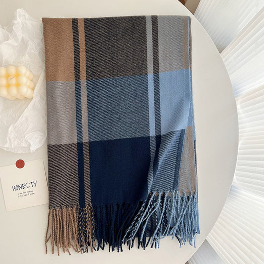 Chal Pashmina Escocés con Borlas para Mujer - Tejido Grueso y Cálido - Image 7