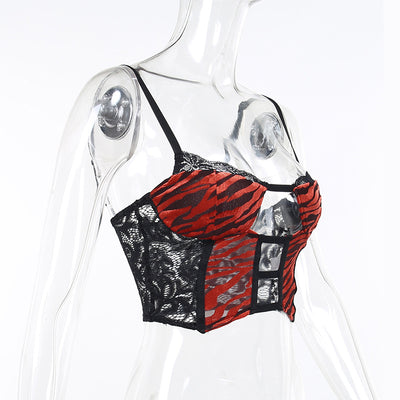 Camiseta Cropped Estampado Cebra con Diseño de Ombligo Calado - Image 12