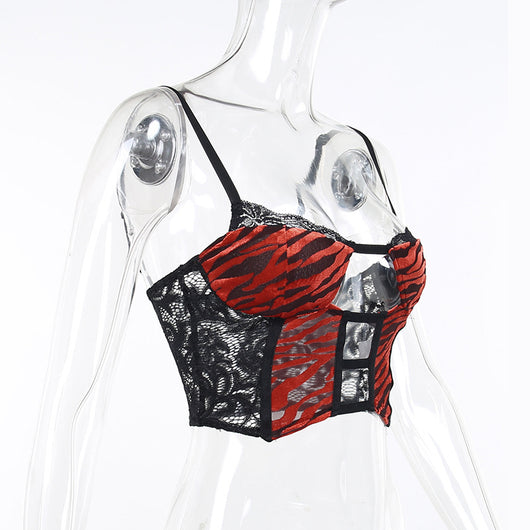 Camiseta Cropped Estampado Cebra con Diseño de Ombligo Calado - Image 12