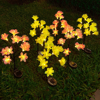Lámpara Solar Decorativa con Flor de Camelia para Jardín - Image 11