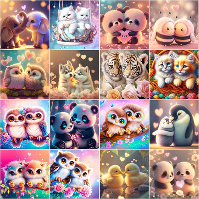 Pegatinas Diamantadas con Diseños de Animales Hechas a Mano - Image 31