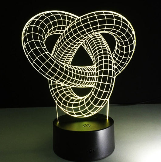 Lámpara LED Holográfica 3D Knot 2 - Ilusión Óptica Interactiva - Image 4