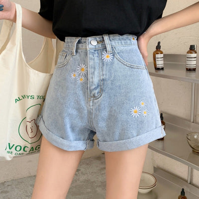 Shorts Baggy de Mezclilla Daisy con Pierna Ancha - Image 9