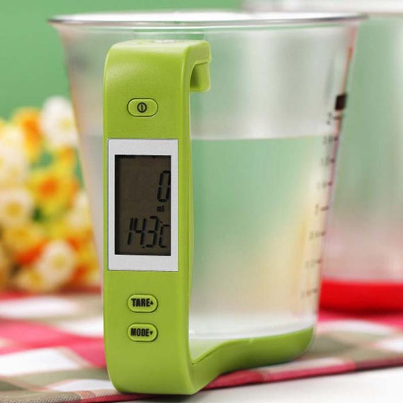 Báscula Digital 2 en 1 con Taza Medidora Integrada