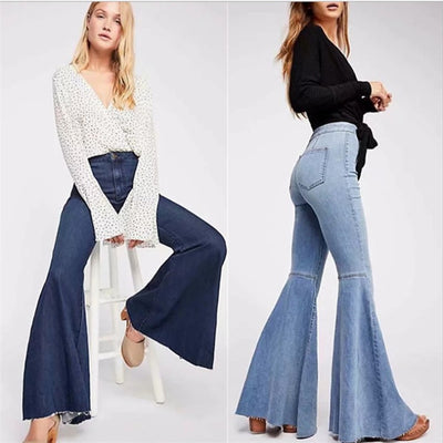 Pantalones Denim Acampanados Cintura Alta - Image 3