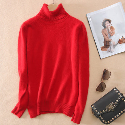 Suéter Cuello Alto de Visón para Mujer - Pullover Otoño Invierno - Image 15