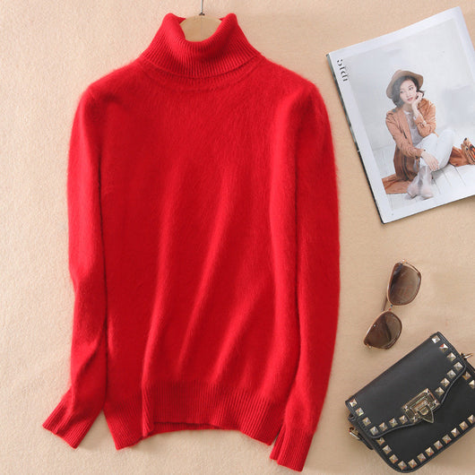 Suéter Cuello Alto de Visón para Mujer - Pullover Otoño Invierno - Image 15