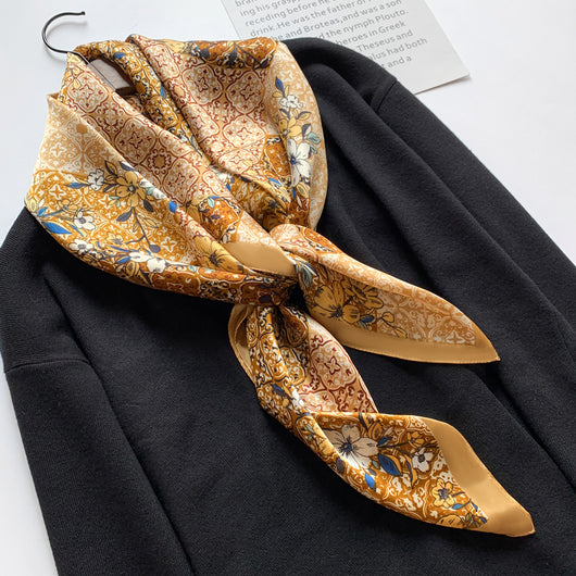 Pañuelo de Seda Grande Cuadrado para Mujer - Elegancia Atemporal - Image 15