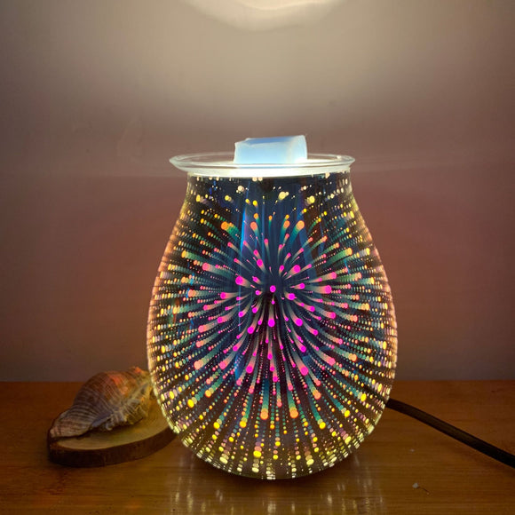 Humidificador Aromatizador de Cristal con Efecto Fuegos Artificiales