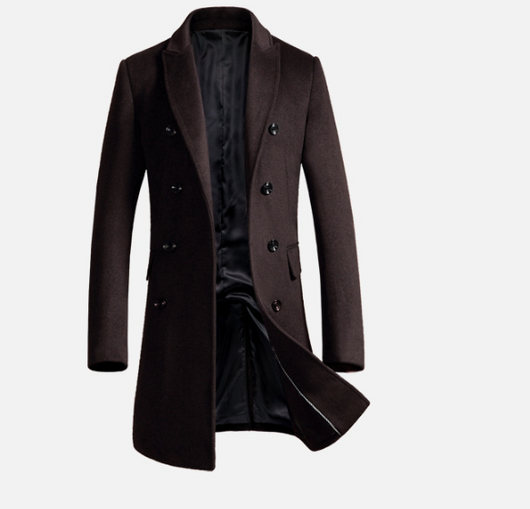 Abrigo de Lana Slim Fit - Trinchera Elegante para Hombre - Image 17