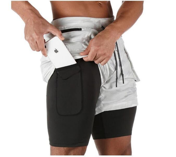 Shorts de Entrenamiento Doble Capa para Correr