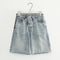 Shorts de Mezclilla Talle Alto con Tirantes para Mujer