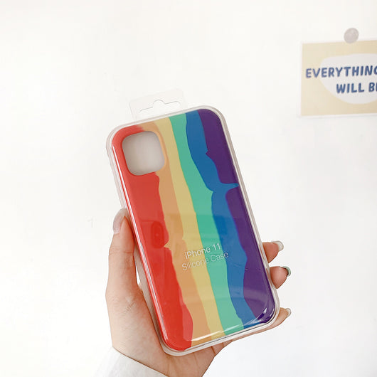 Funda de Silicona Líquida Arcoíris para Celular - Image 5
