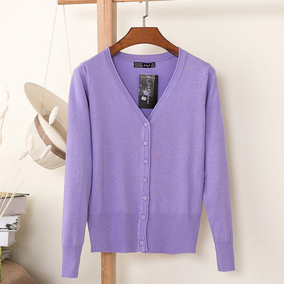 Cardigan Largo Mujer Cuello V Manga Larga - Image 15