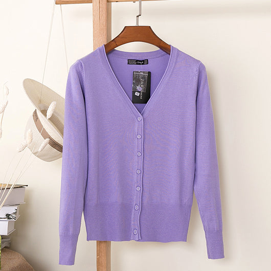 Cardigan Largo Mujer Cuello V Manga Larga - Image 15