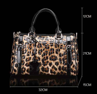 Bolso de Cuero Estampado Leopardo - Capacidad Grande, Versátil y Elegante - Image 10