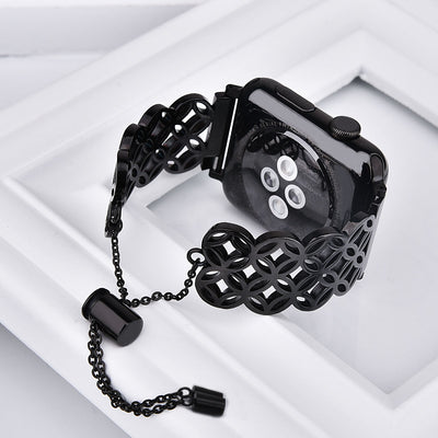 Correa Mariposa Floral de Acero Inoxidable Compatible con Apple Watch - Image 3