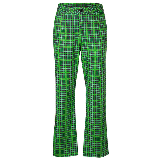 Pantalones Cintura Alta Cuadros Verde - Image 7