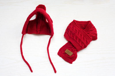 Conjunto de Abrigo para Perro: Gorro, Babero y Bufanda de Lana para Otoño e Invierno - Image 7