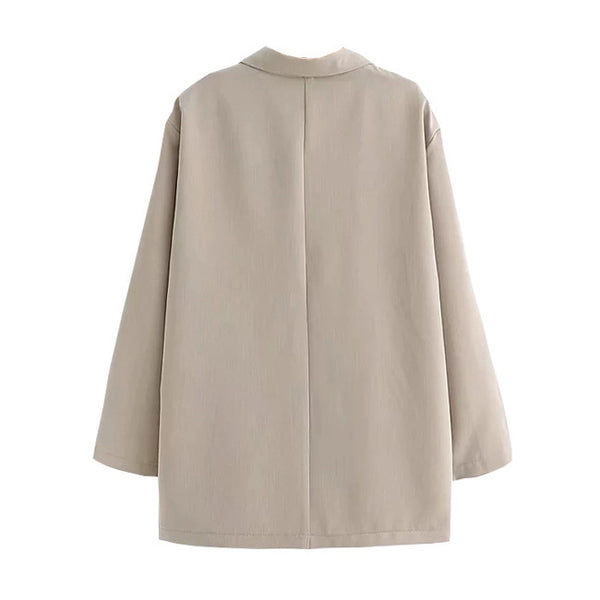 Blazer Suelto de Un Botón - Chaqueta Casual Versátil y Moderna