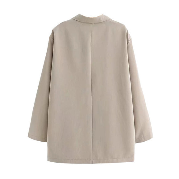Blazer Suelto de Un Botón - Chaqueta Casual Versátil y Moderna