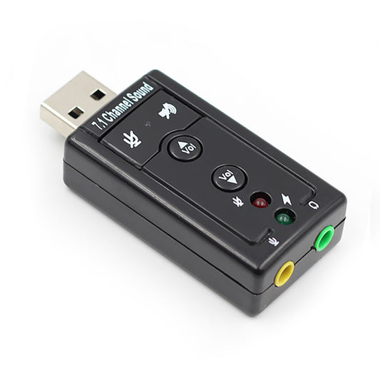 Tarjeta de Sonido USB 7.1 Adaptador de Audio Jack 3.5mm con Micrófono