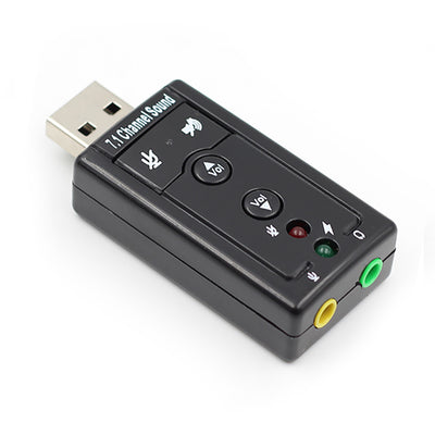 Tarjeta de Sonido USB 7.1 Adaptador de Audio Jack 3.5mm con Micrófono