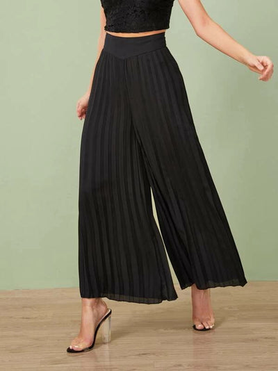 Pantalones Anchos con Pliegues - Image 2